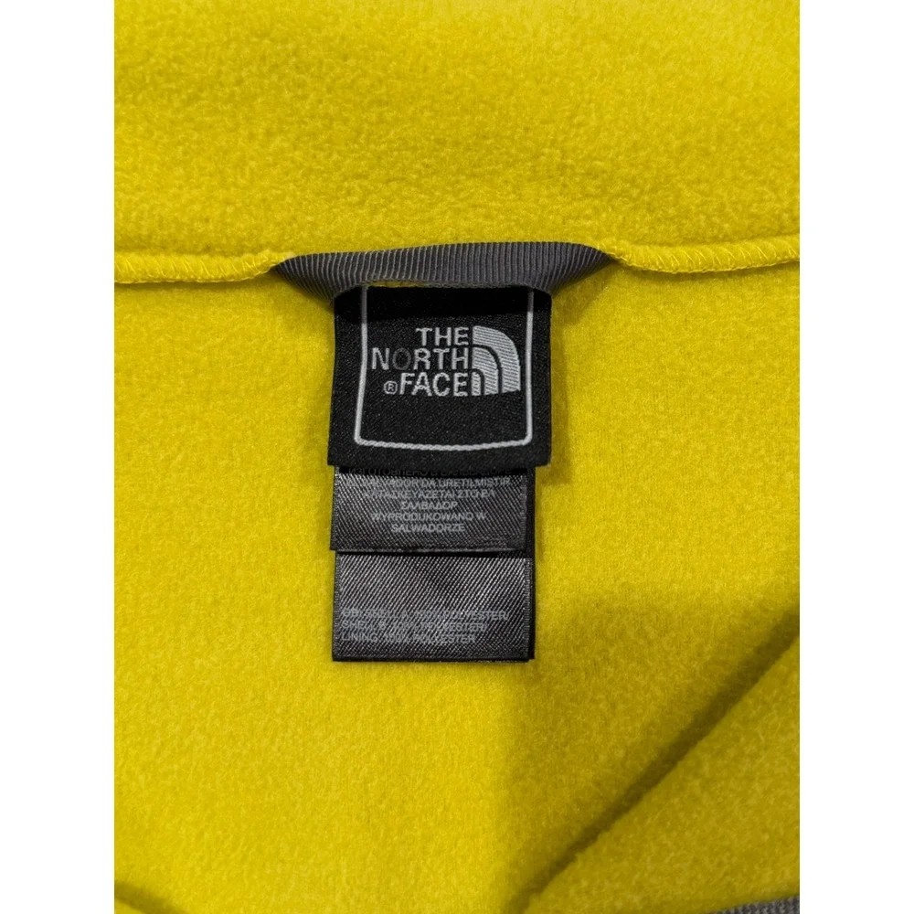 The North Face TKA 100 Glacier Full Zip Fleece Jacket Mens XL Chartreuse Yellow